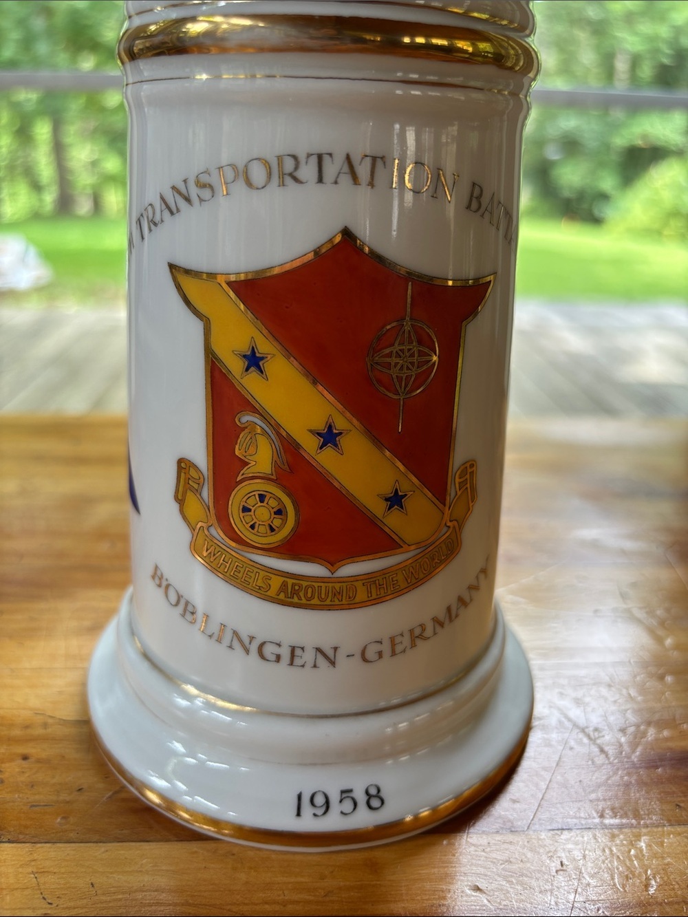 Vintage Beer Stein 6th Transportation Battalion 1958 Given To Honorary Member - Picture 6 of 16